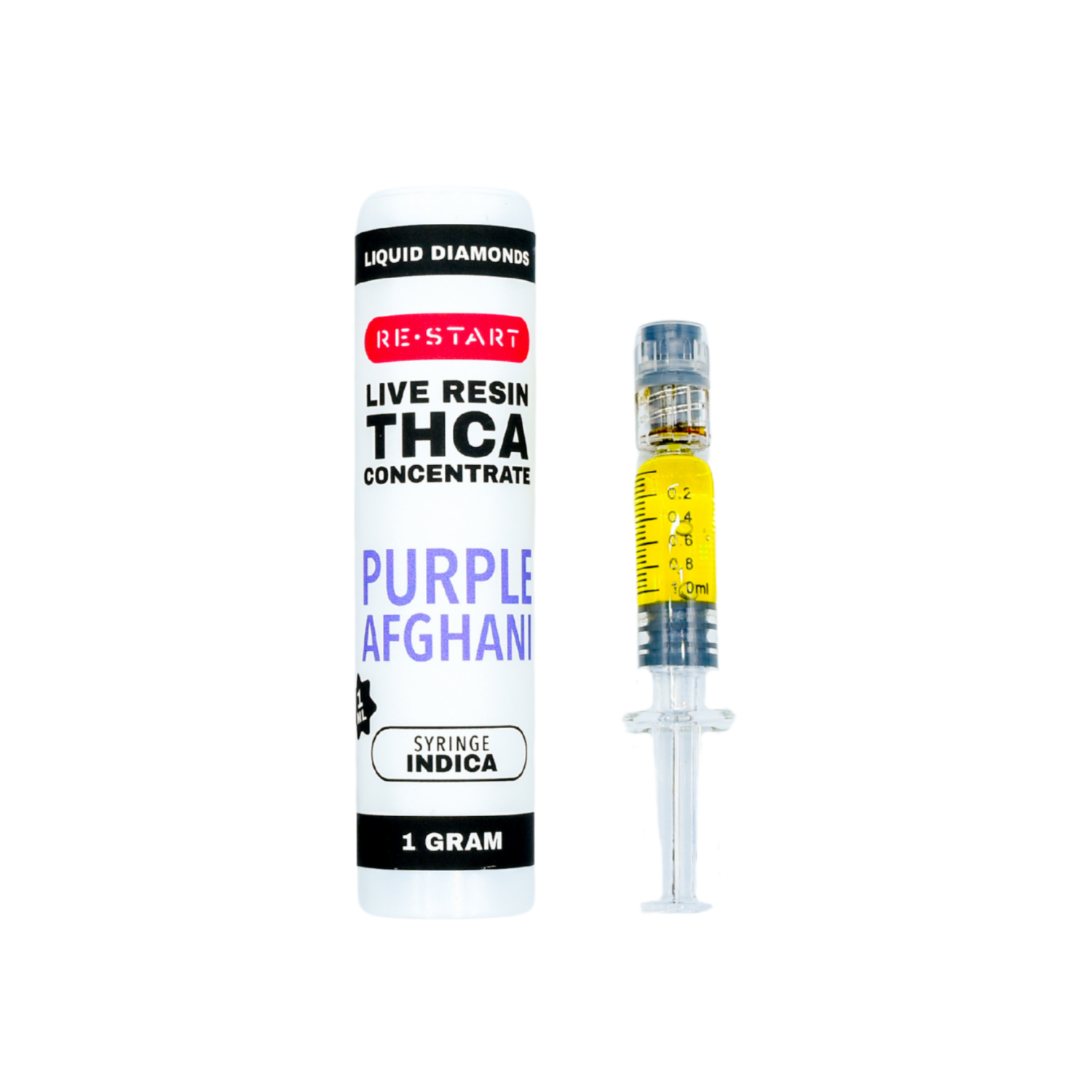 THCA Dab Syringe Purple Afghani (I) Live Resin + Free Accessory / 1ml/1G (Reg. Price $45)